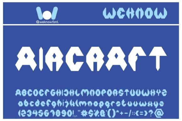 Aircraft Font for Editorial Design