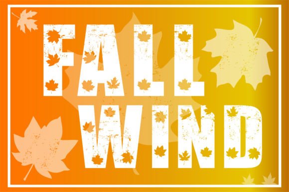 Fall Wind Font for Cozy Craft Projects