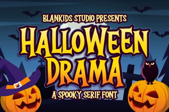 Halloween Drama: A Spooky Display Font for Creative Branding
