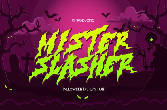 Mister Slasher Font for Spooky Editorial Designs