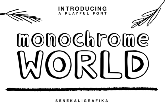 Monochrome World Font for Handmade Creations