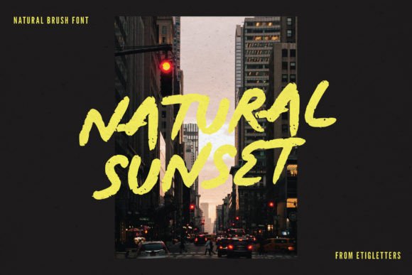 Natural Sunset Font for Handmade Creations