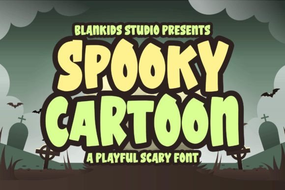 Spooky Cartoon Font for Playful Web Design