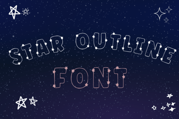 Star Outline: A Playful Display Font for Creative Publishing