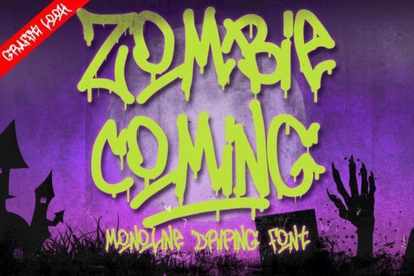 Zombie Coming Font for Handmade Creations